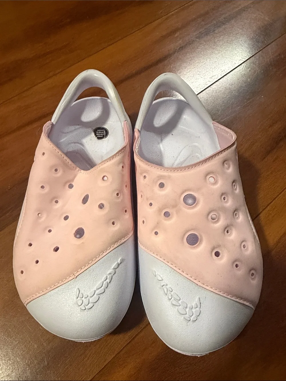 Nike Kids Pink and White Slip-On Water Shoes